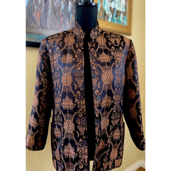 Silk Quilted Chinese Jacket Size M - Picture 1 of 7